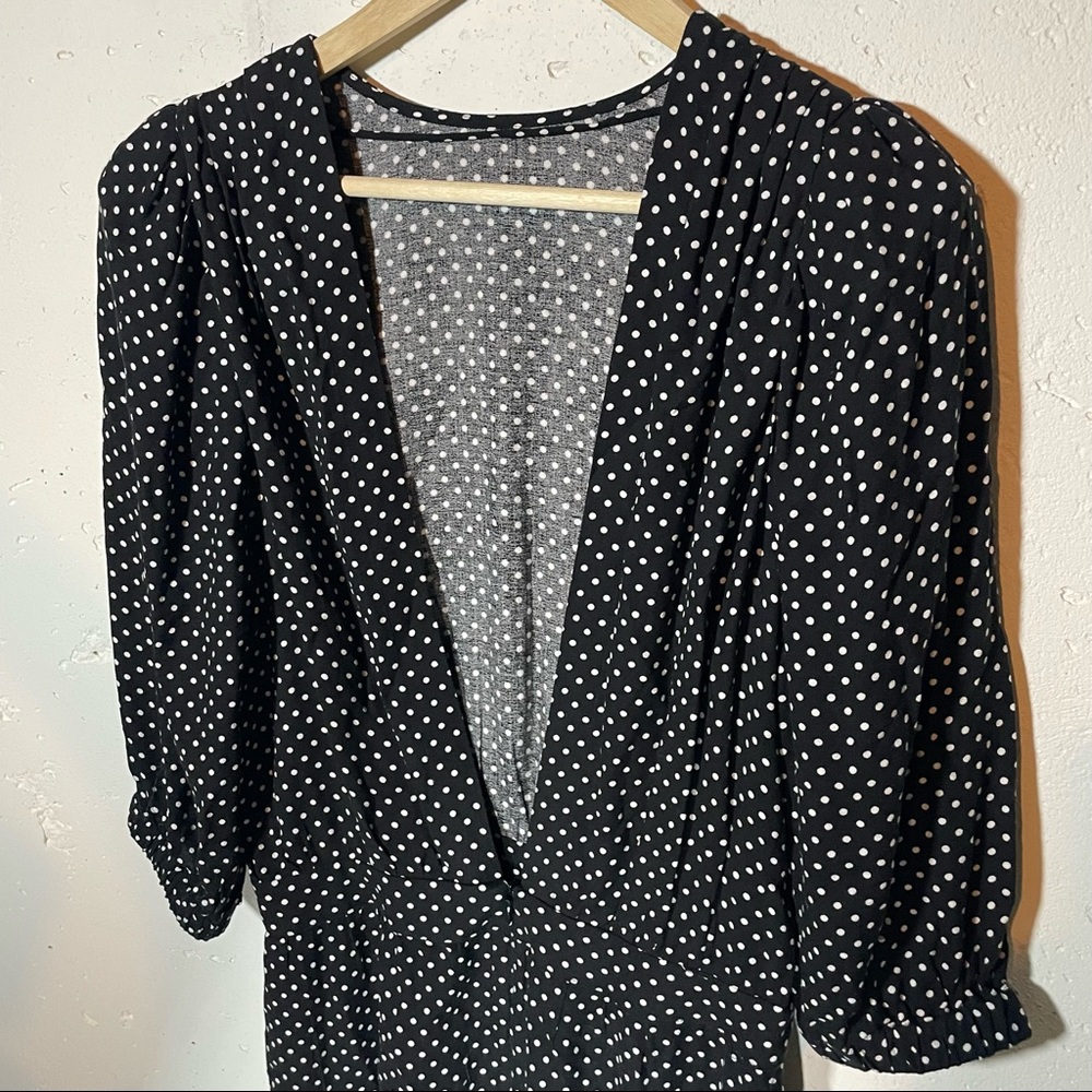 WeWoreWhat Black and White Polka Dot Jumpsuit - Picture 5 of 8